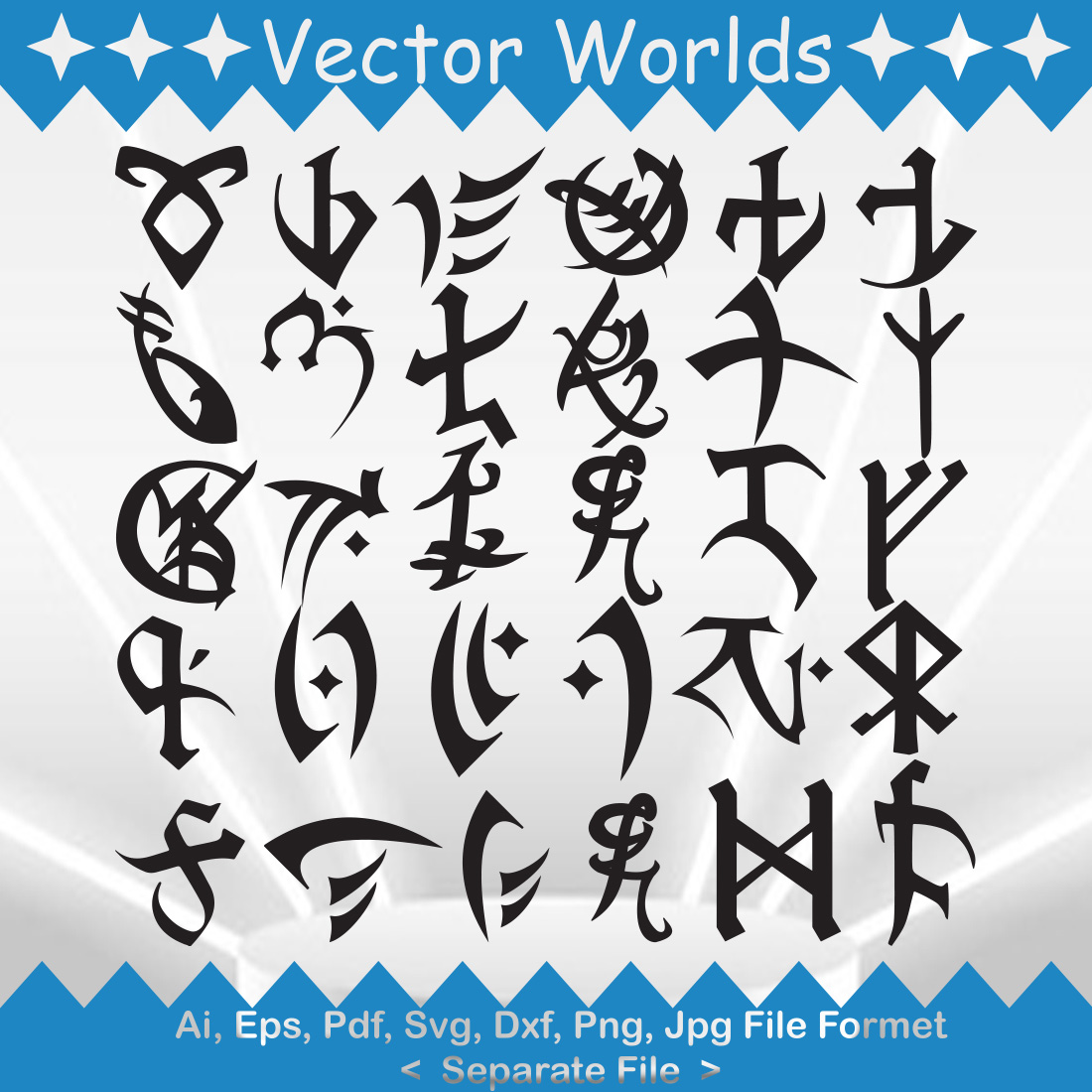 Runes SVG Vector Design cover image.