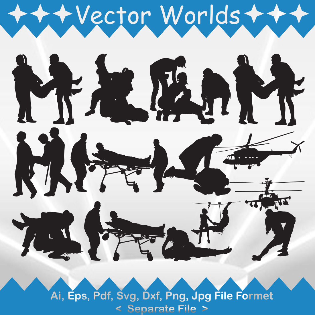 Rescue SVG Vector Design preview image.