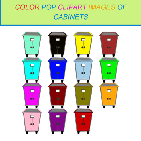 15 COLOR POP CLIPART IMAGES OF CABINETS cover image.