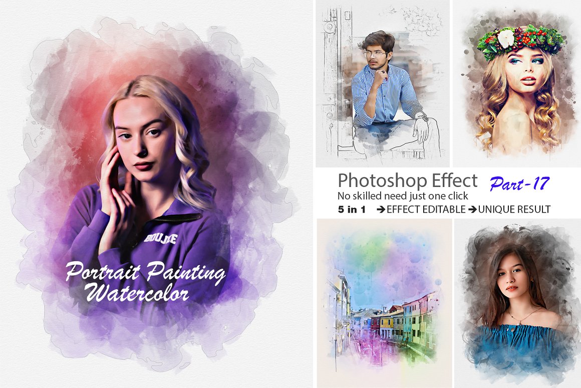 canvas art photo effect template 915