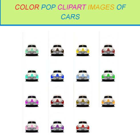 15 COLOR POP CLIPART IMAGES OF CARS cover image.