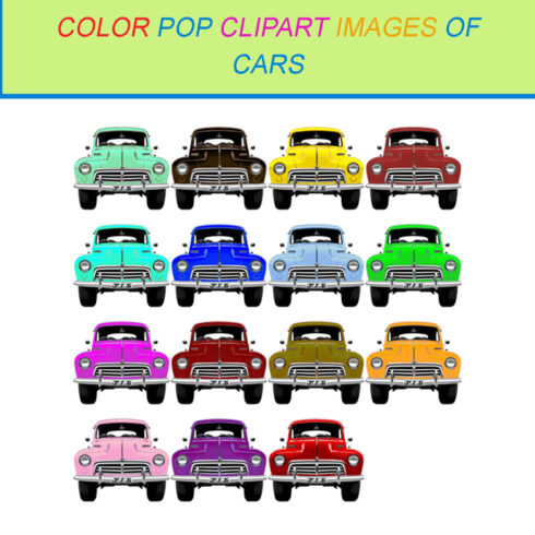 15 COLOR POP CLIPART IMAGES OF CARS cover image.