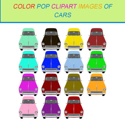 15 COLOR POP CLIPART IMAGES OF CARS cover image.