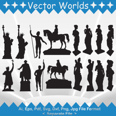 Statue SVG Vector Design cover image.