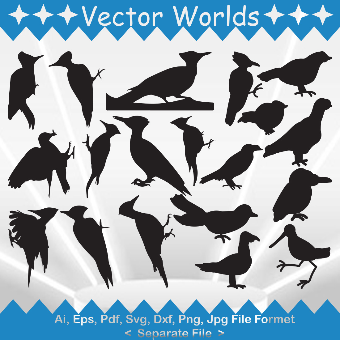 Woodpecker SVG Vector Design preview image.