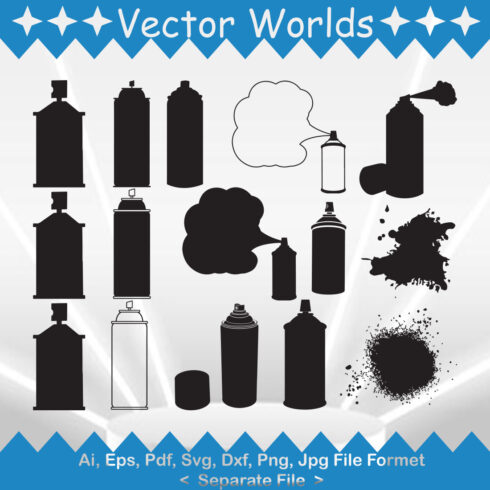 Spray Paint SVG Vector Design cover image.