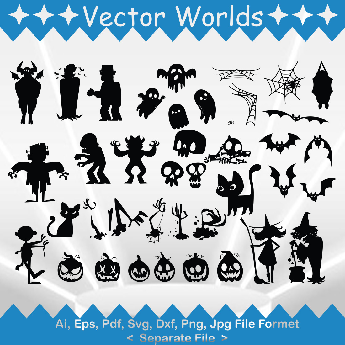 Spooky SVG Vector Design preview image.