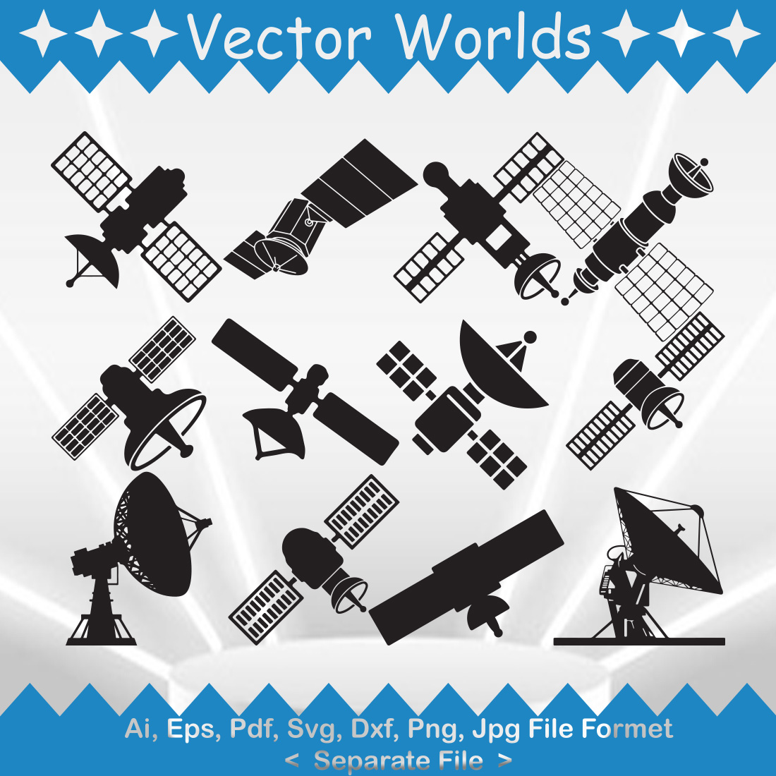 Satellite SVG Vector Design preview image.