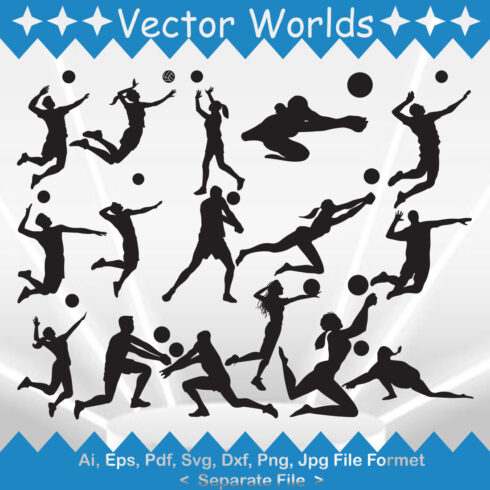 Volleyballe SVG Vector Design cover image.