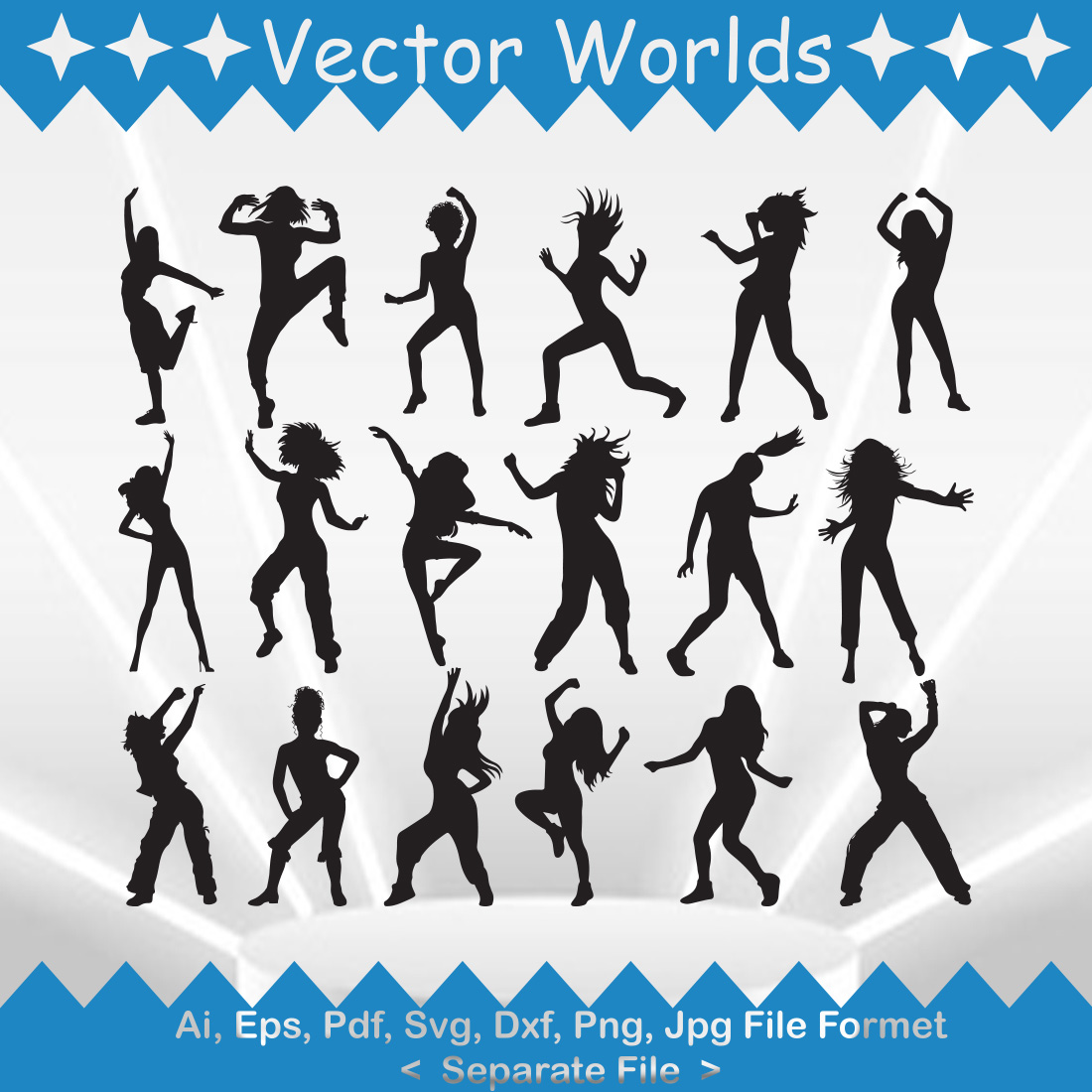 Zumba Girl SVG Vector Design cover image.