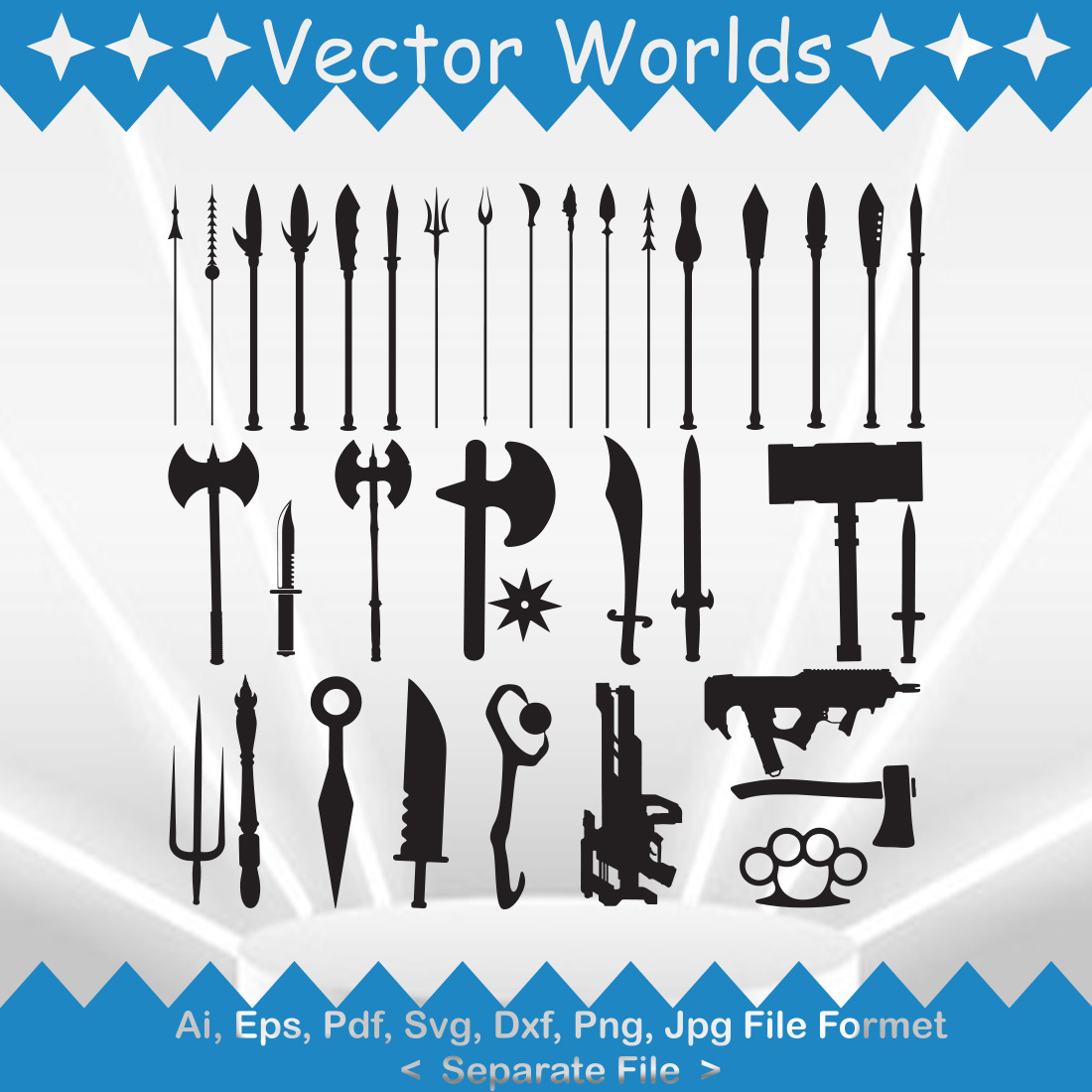 Weapon SVG Vector Design preview image.