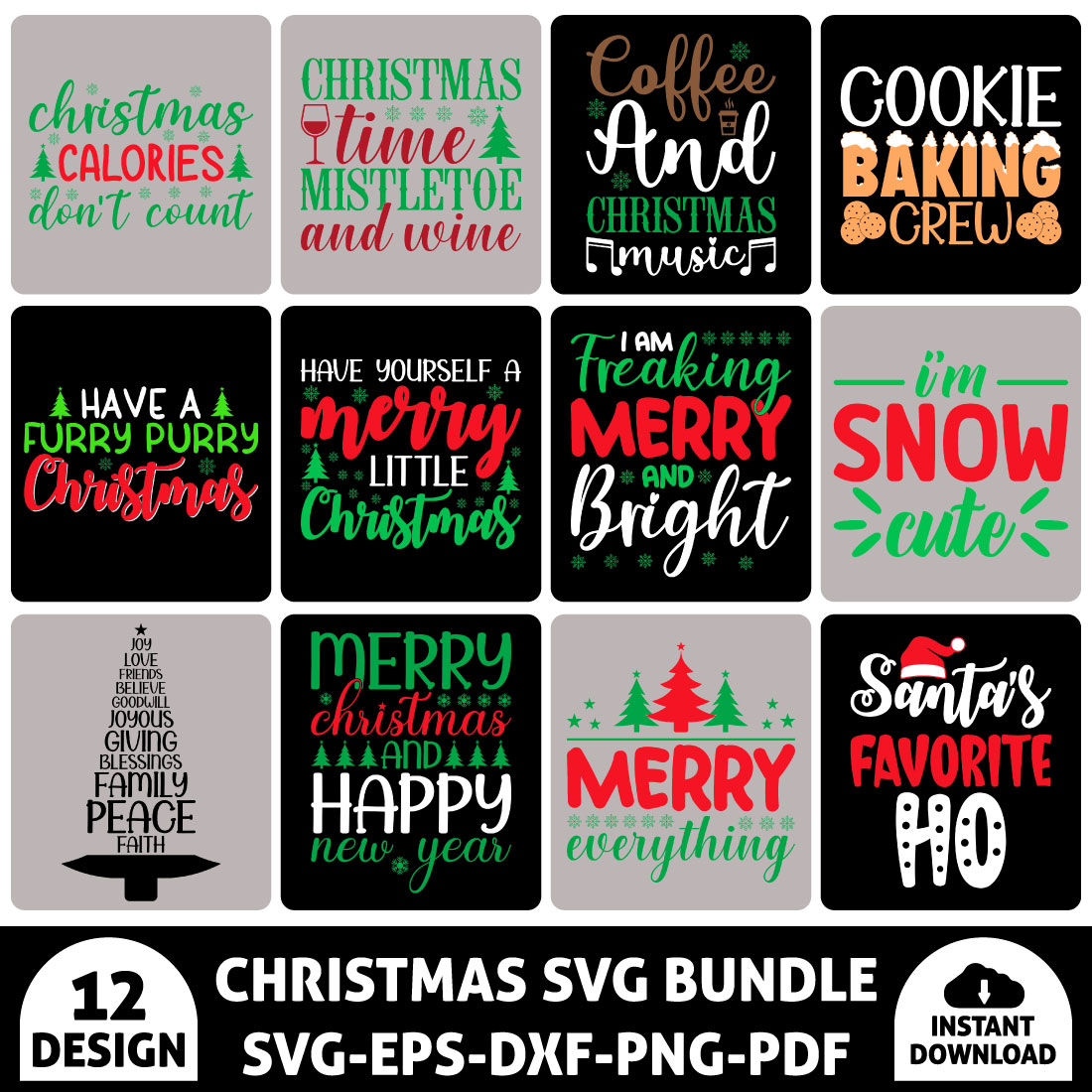 Christmas SVG Bundle cover image.