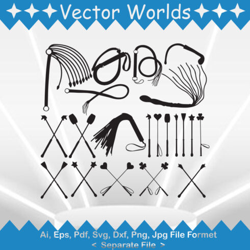 Riding Crops SVG Vector Design cover image.