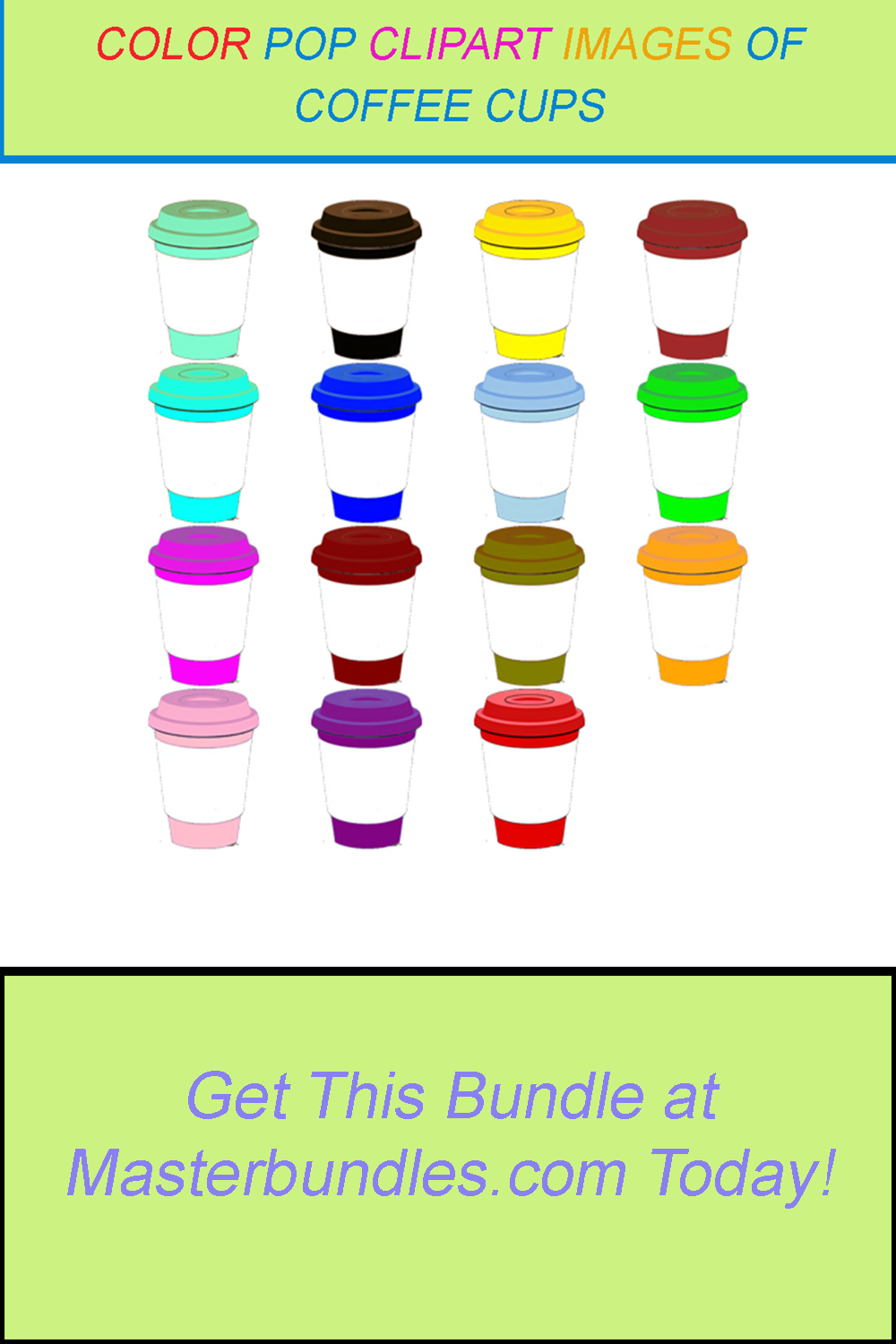 15 COLOR POP CLIPART IMAGES OF COFFEE CUPS pinterest preview image.