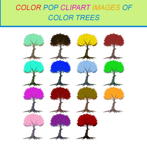 15 COLOR POP CLIPART IMAGES OF COLOR TREES cover image.
