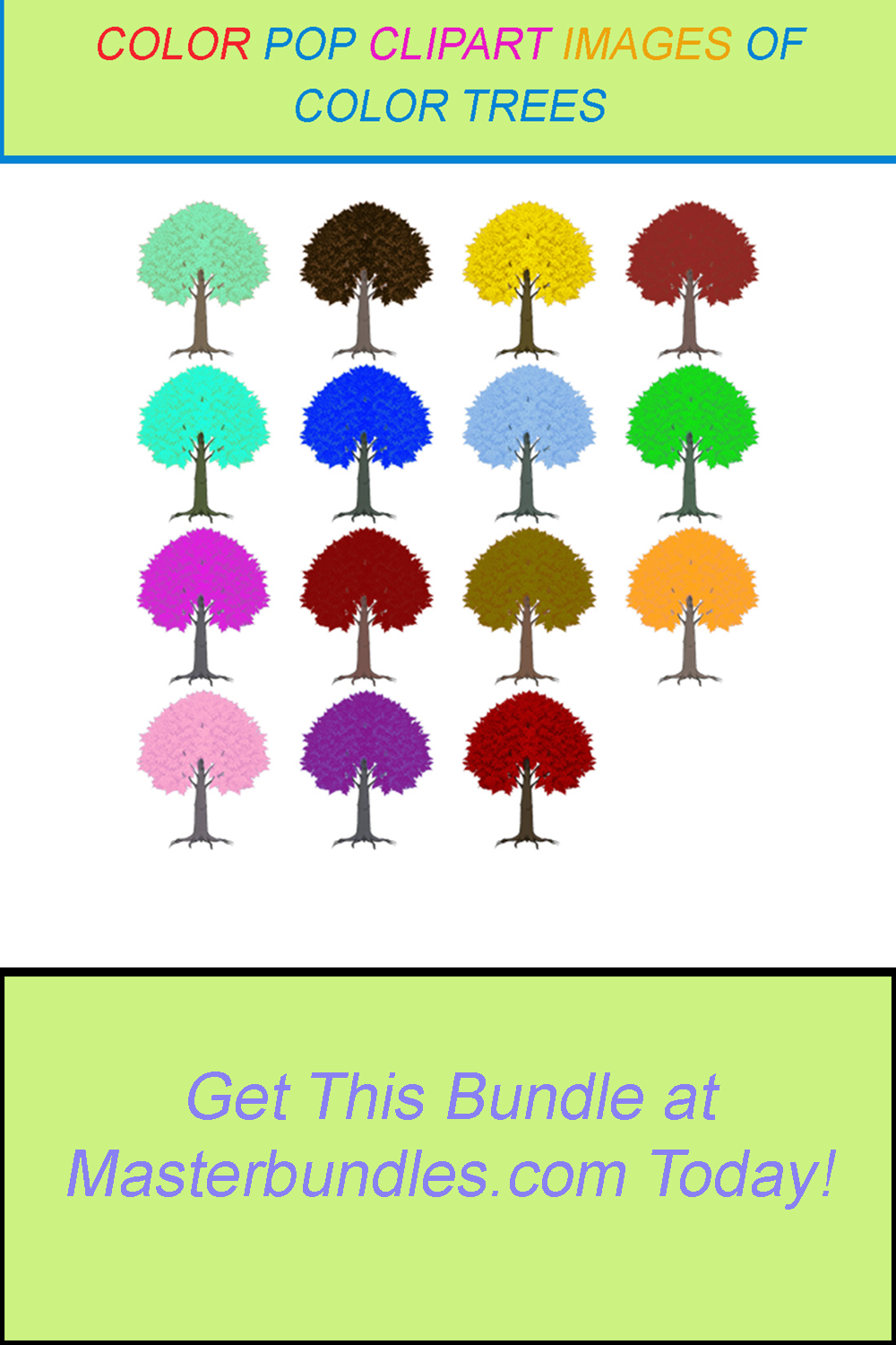 15 COLOR POP CLIPART IMAGES OF COLOR TREES pinterest preview image.