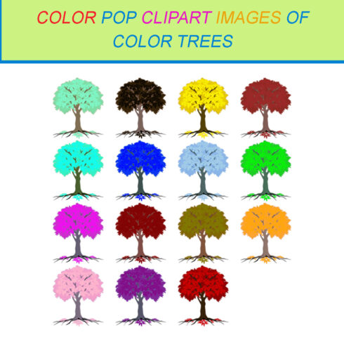 15 COLOR POP CLIPART IMAGES OF COLOR TREES cover image.