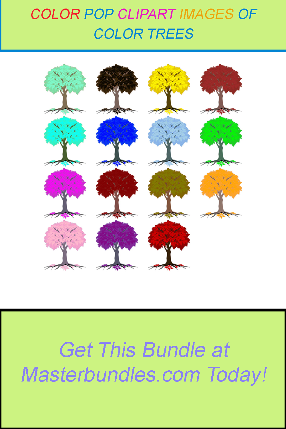 15 COLOR POP CLIPART IMAGES OF COLOR TREES pinterest preview image.