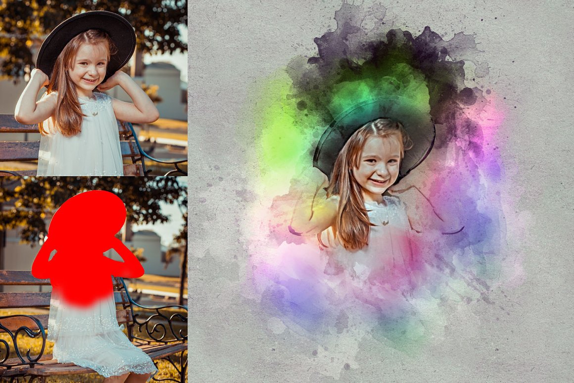 colorfull watercolor photoshop action 07 522