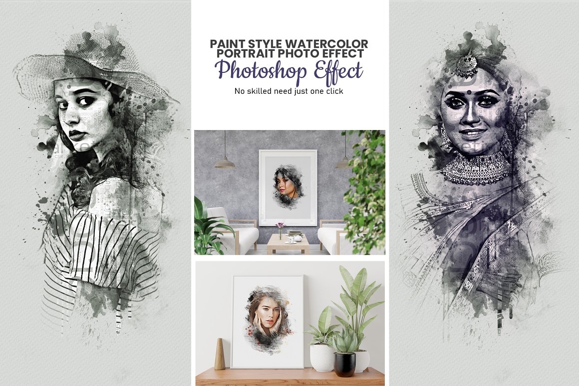27+ Watercolor Sketch Photoshop Actions | Free PSD Action Templates