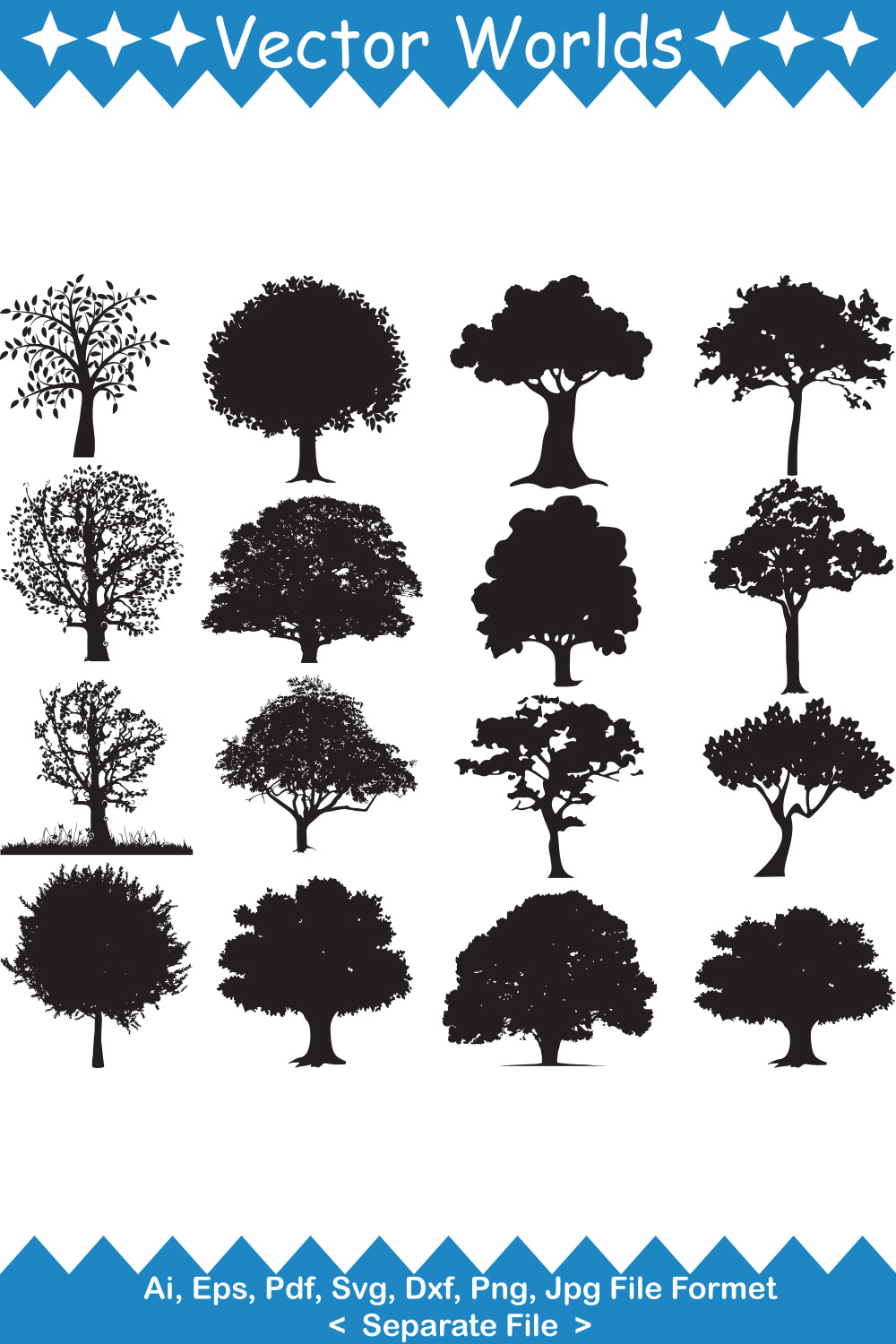 Summer Tree SVG Vector Design pinterest preview image.