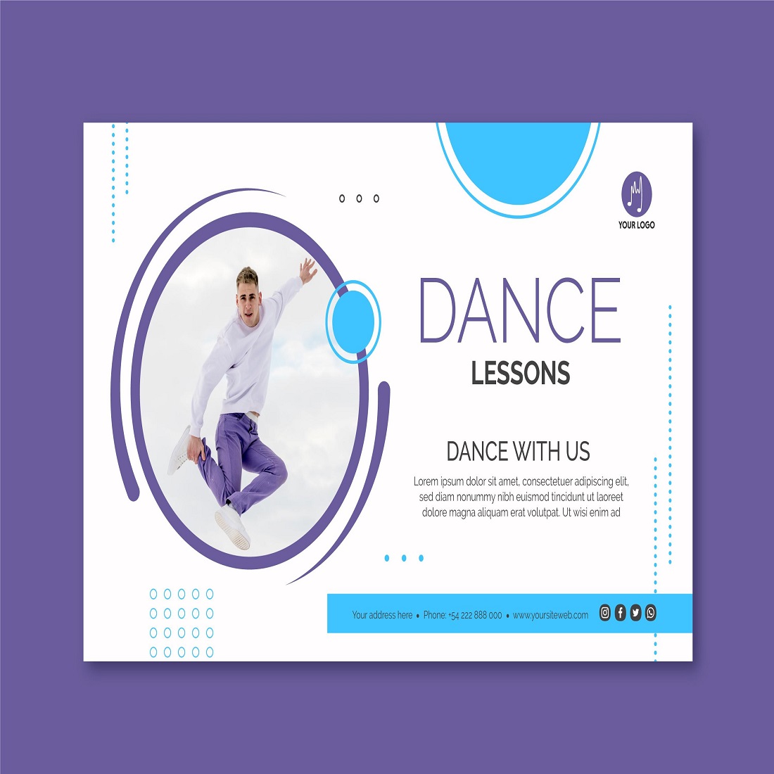 dancing banner template 627