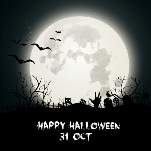 Dark Halloween background cover image.