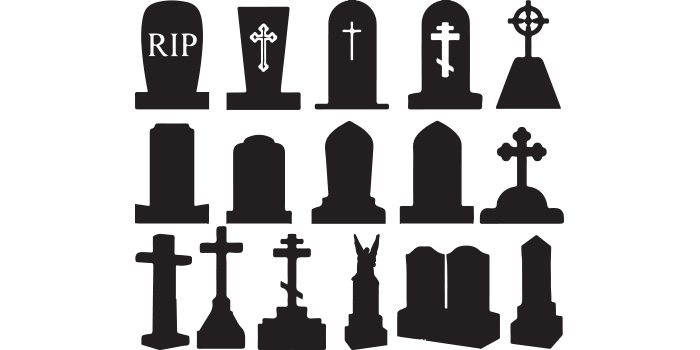 Rip Gravestone Icon Black PNG & SVG Design For T-Shirts