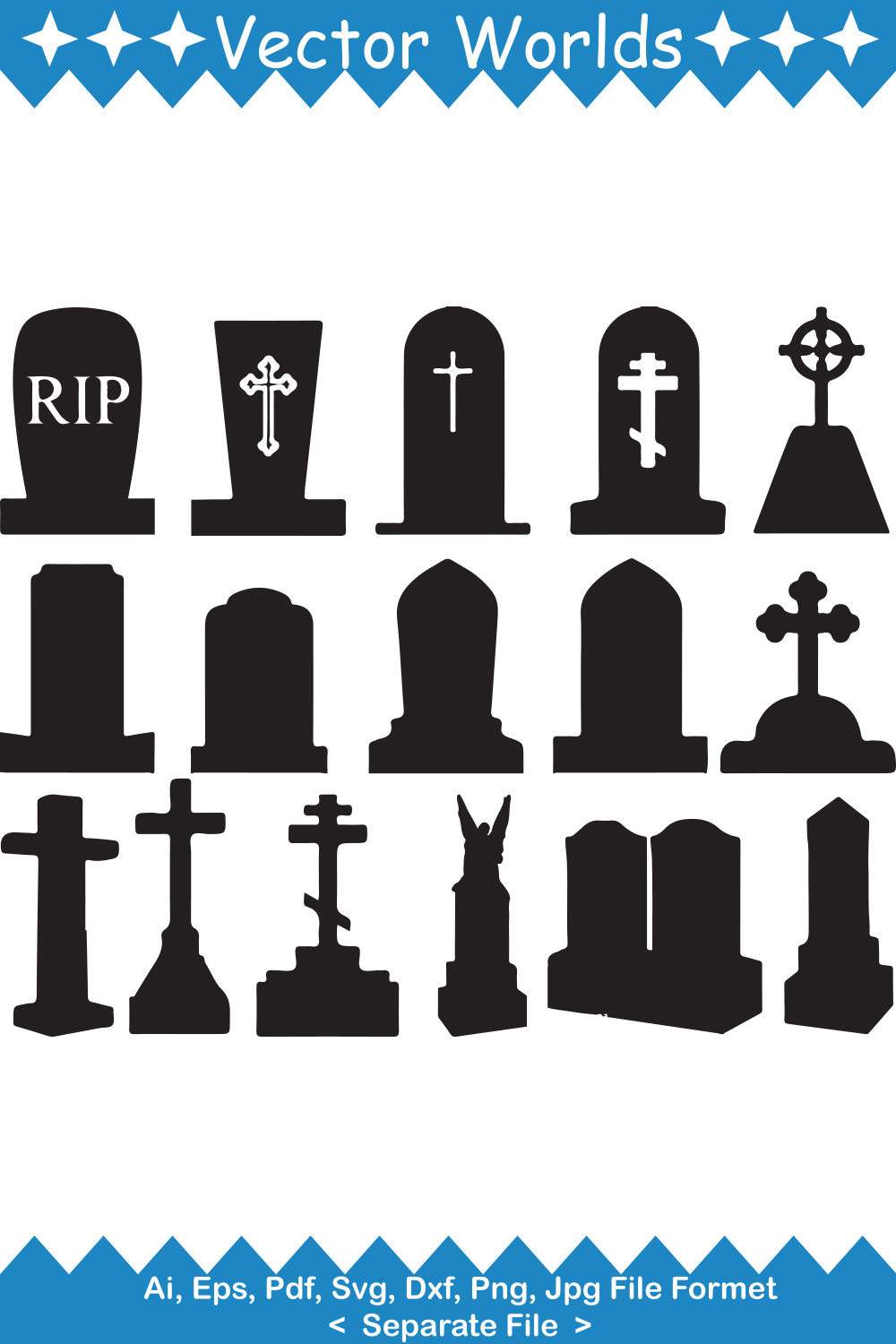 Rip Tombstone Cartoon 4 PNG & SVG Design For T-Shirts