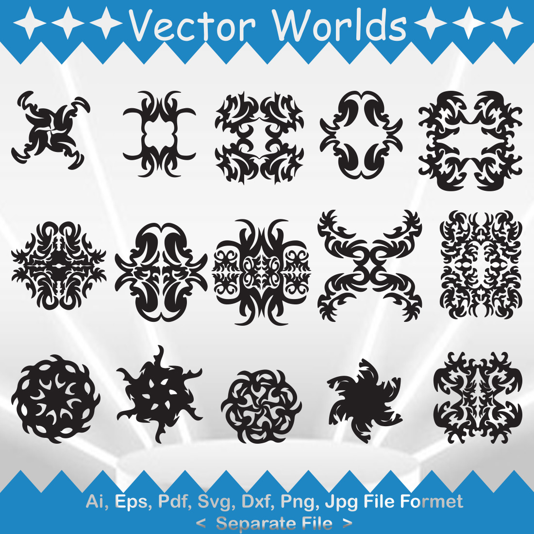 Tattoo Ornament SVG Vector Design cover image.