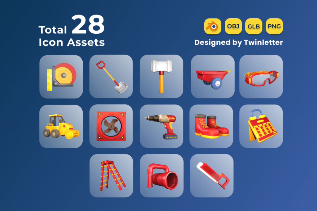 Labour Day 3D Icon Pack Vol 3 - MasterBundles