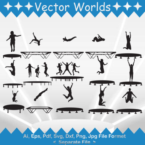 Trampoline SVG Vector Design cover image.