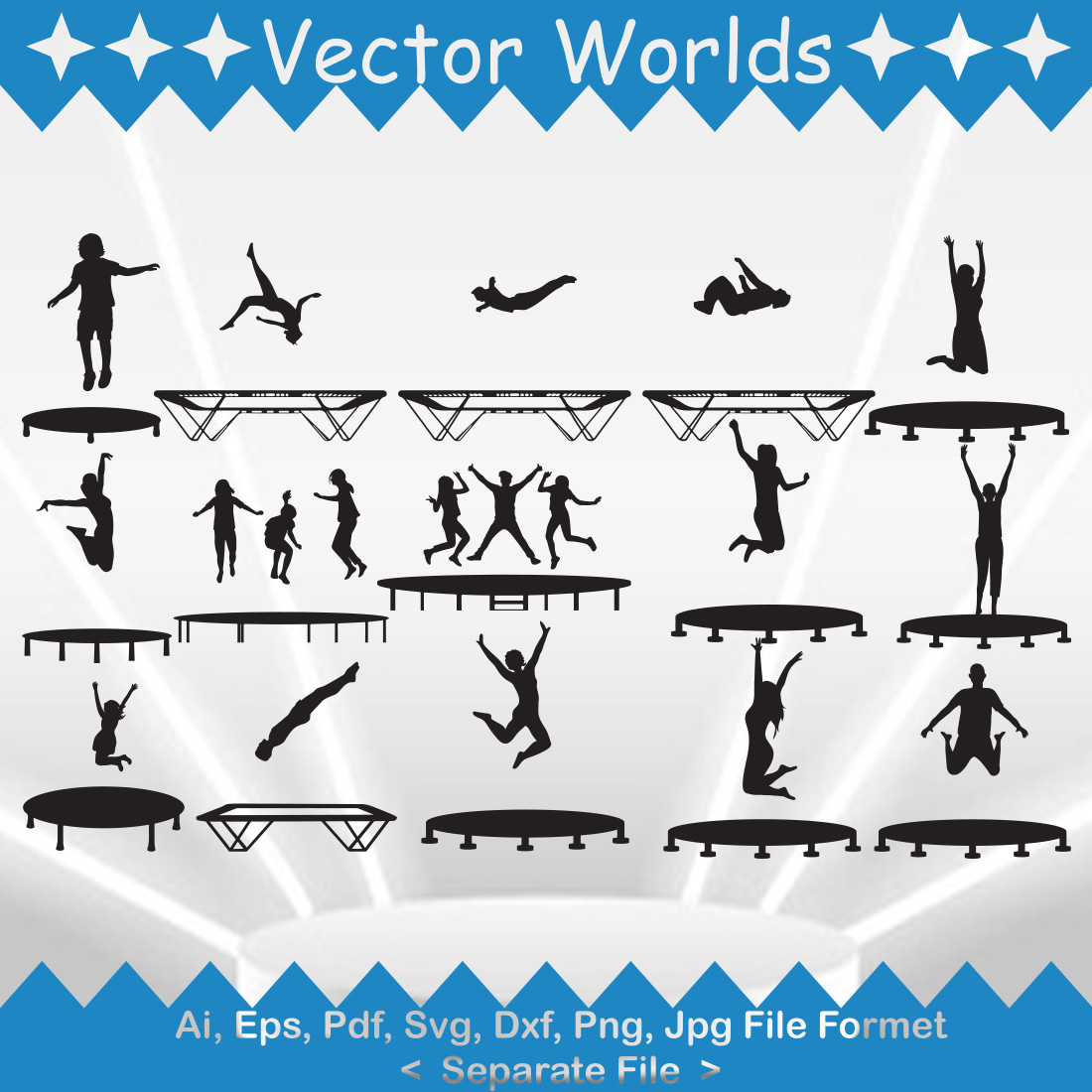 Trampoline SVG Vector Design preview image.