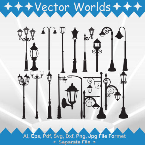 Street Lights SVG Vector Design cover image.