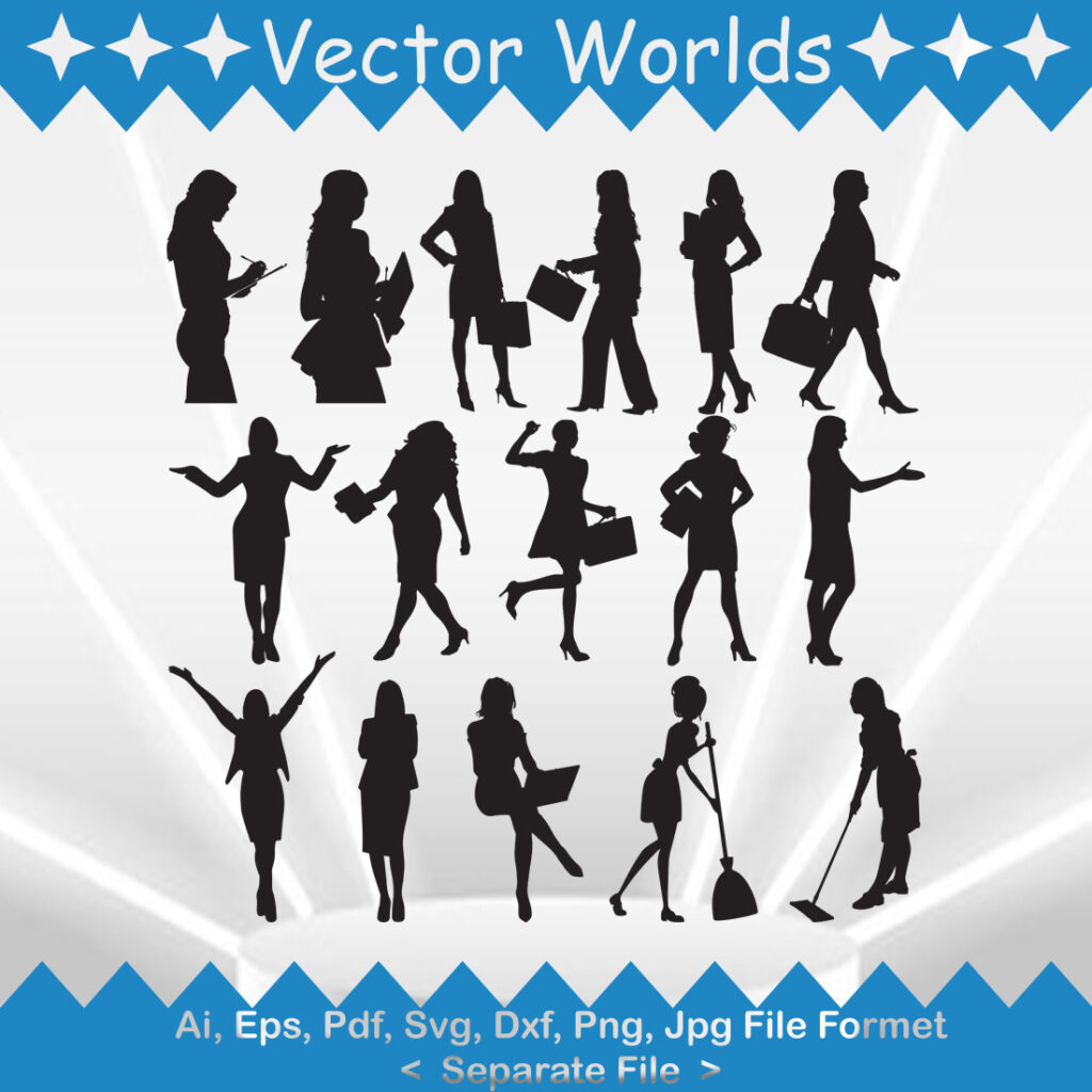 Working Woman Svg Vector Design Masterbundles