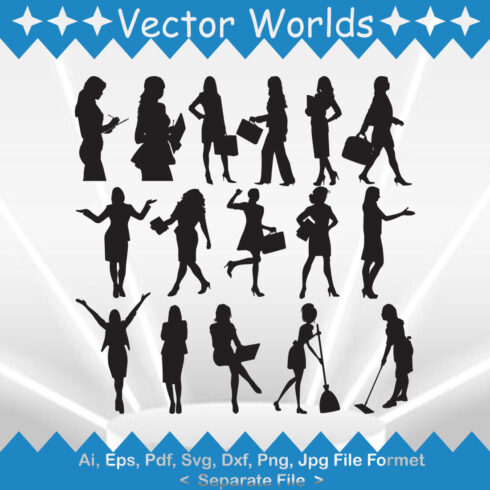 Working Woman SVG Vector Design cover image.