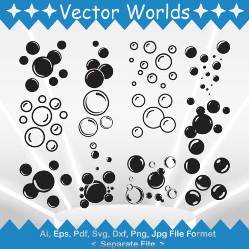 Soap bubbles SVG Vector Design cover image.