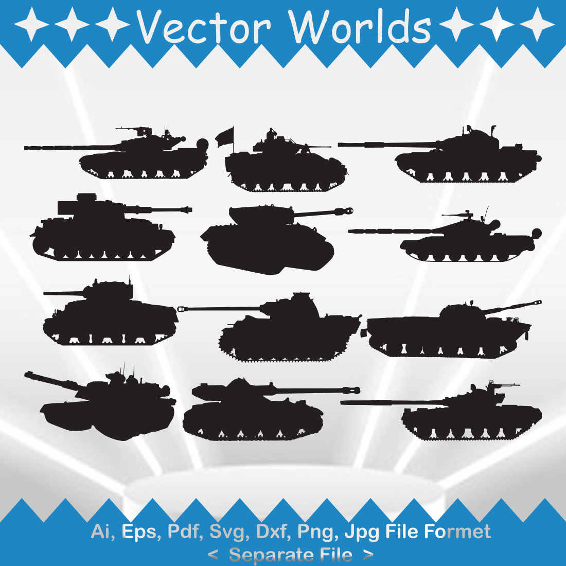 Tank SVG Vector Design preview image.