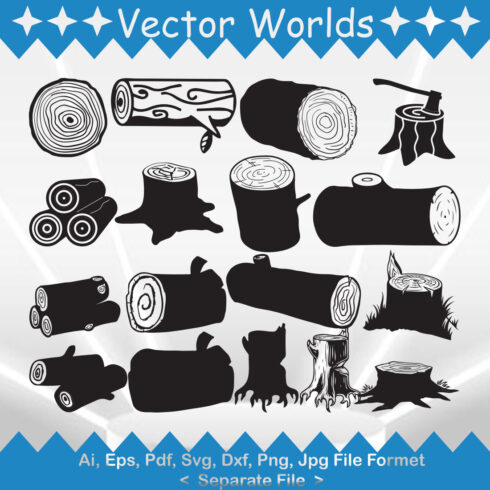 Wood Log SVG Vector Design cover image.