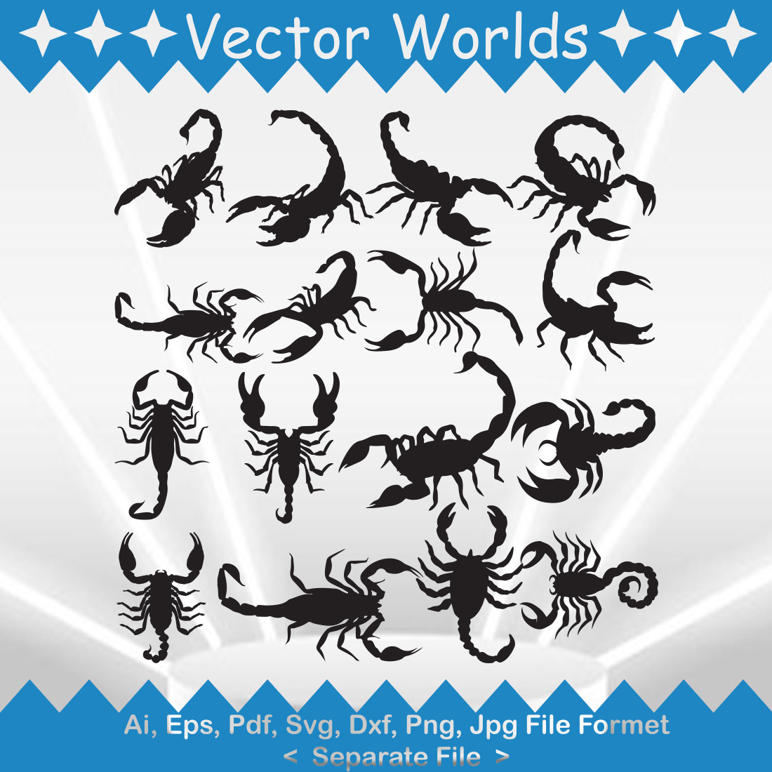 Scorpion SVG Vector Design preview image.