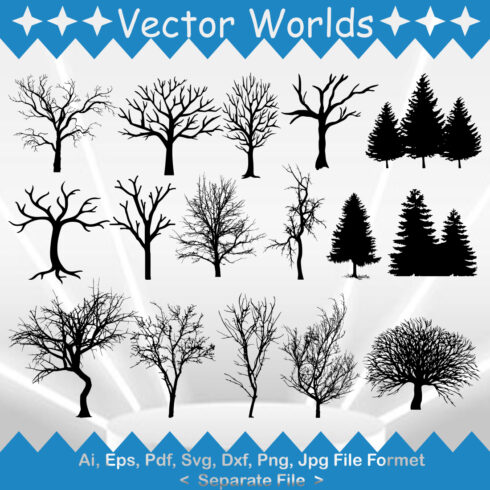 Winter Tree SVG Vector Design cover image.