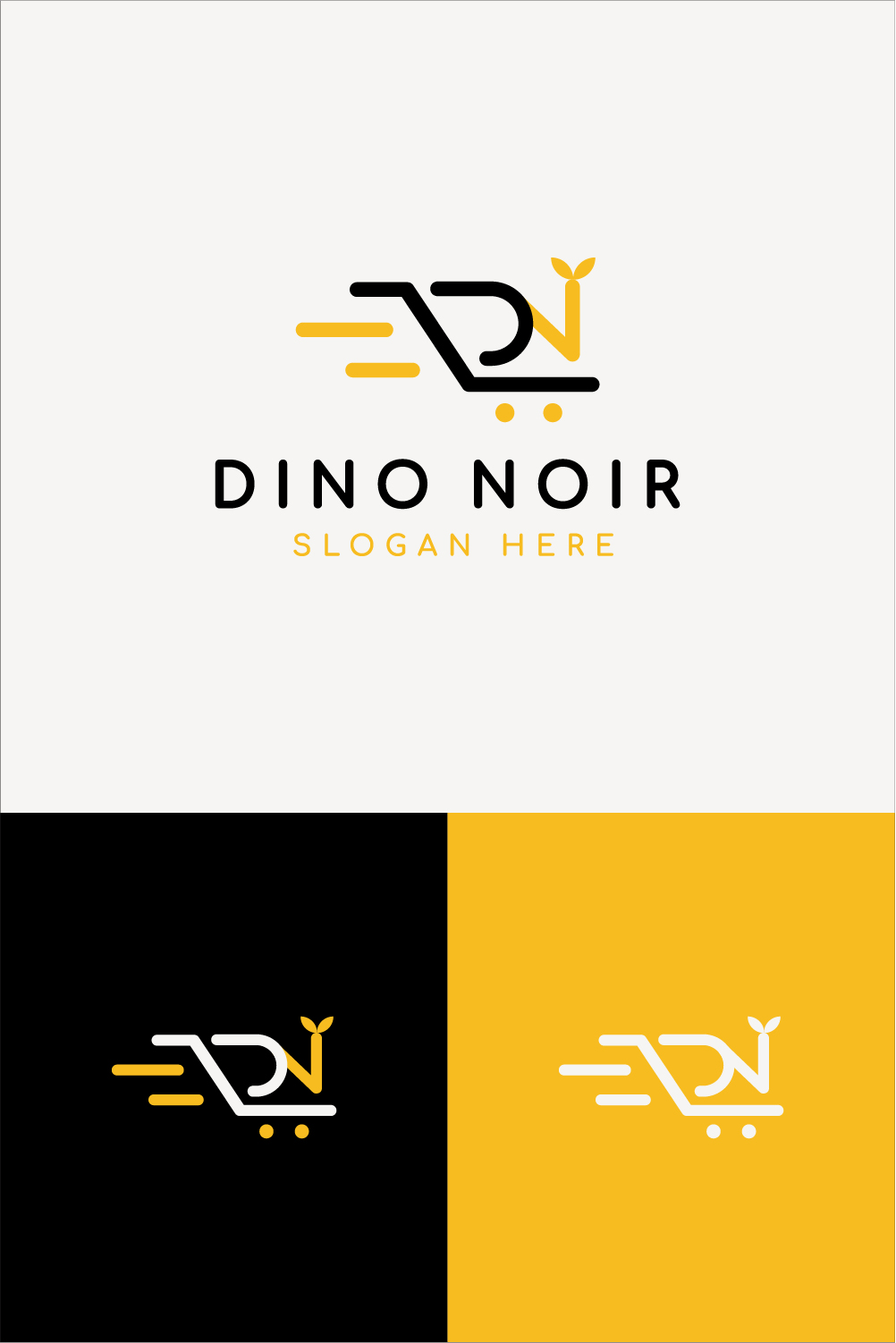 Letter D & N Shopping Cart Logo pinterest preview image.