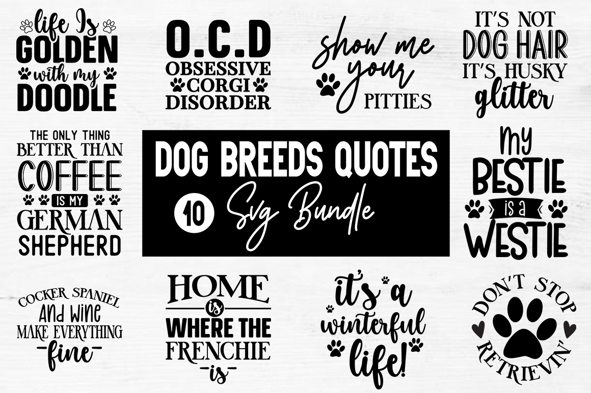 dog breeds quotes svg bundle 479