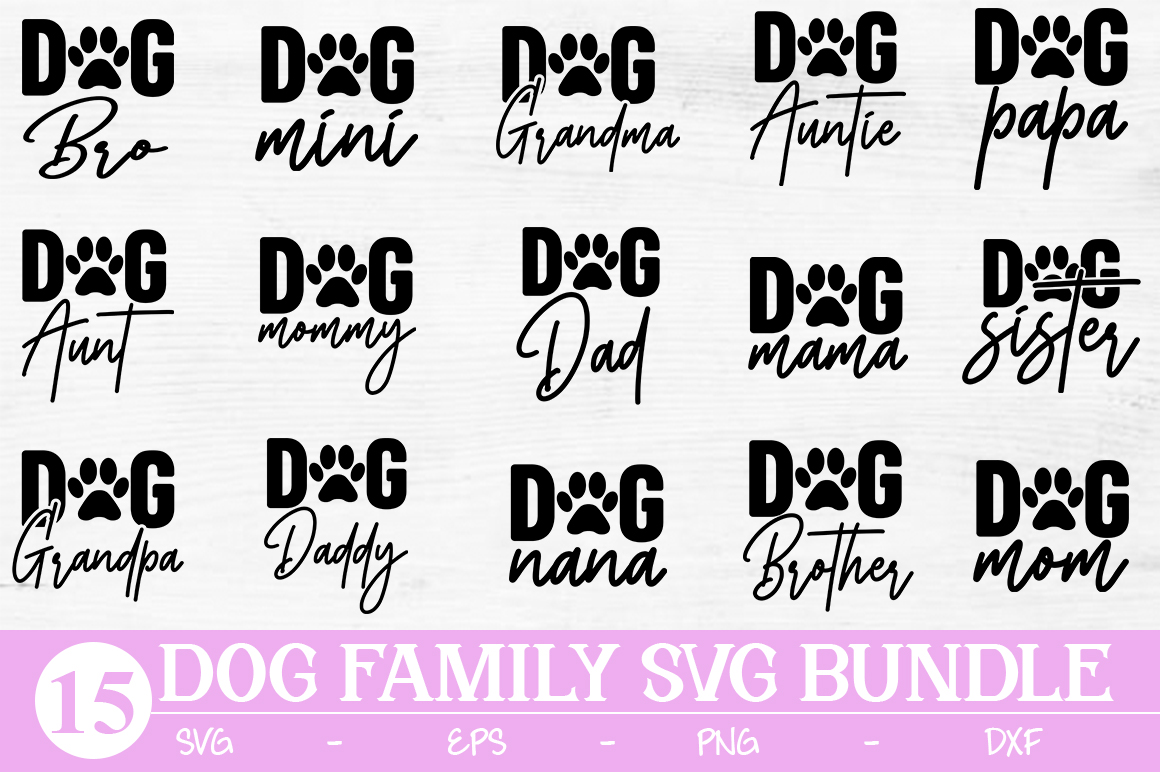 dog family svg bundle 988