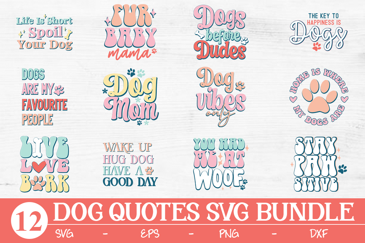 dog quptes svg bundle 43