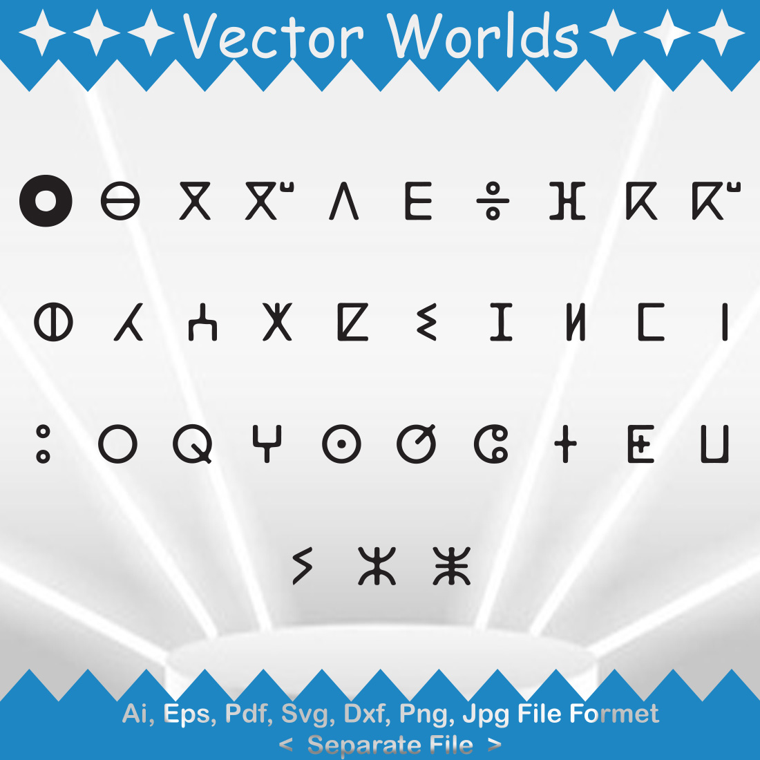 Swahili Letters SVG Vector Design preview image.