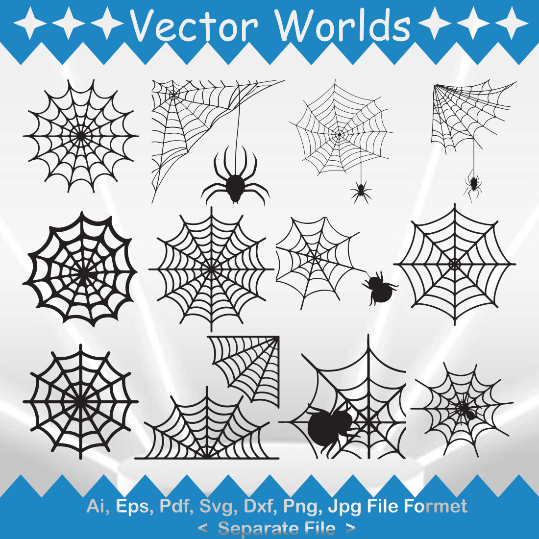 Spider Web SVG Vector Design preview image.