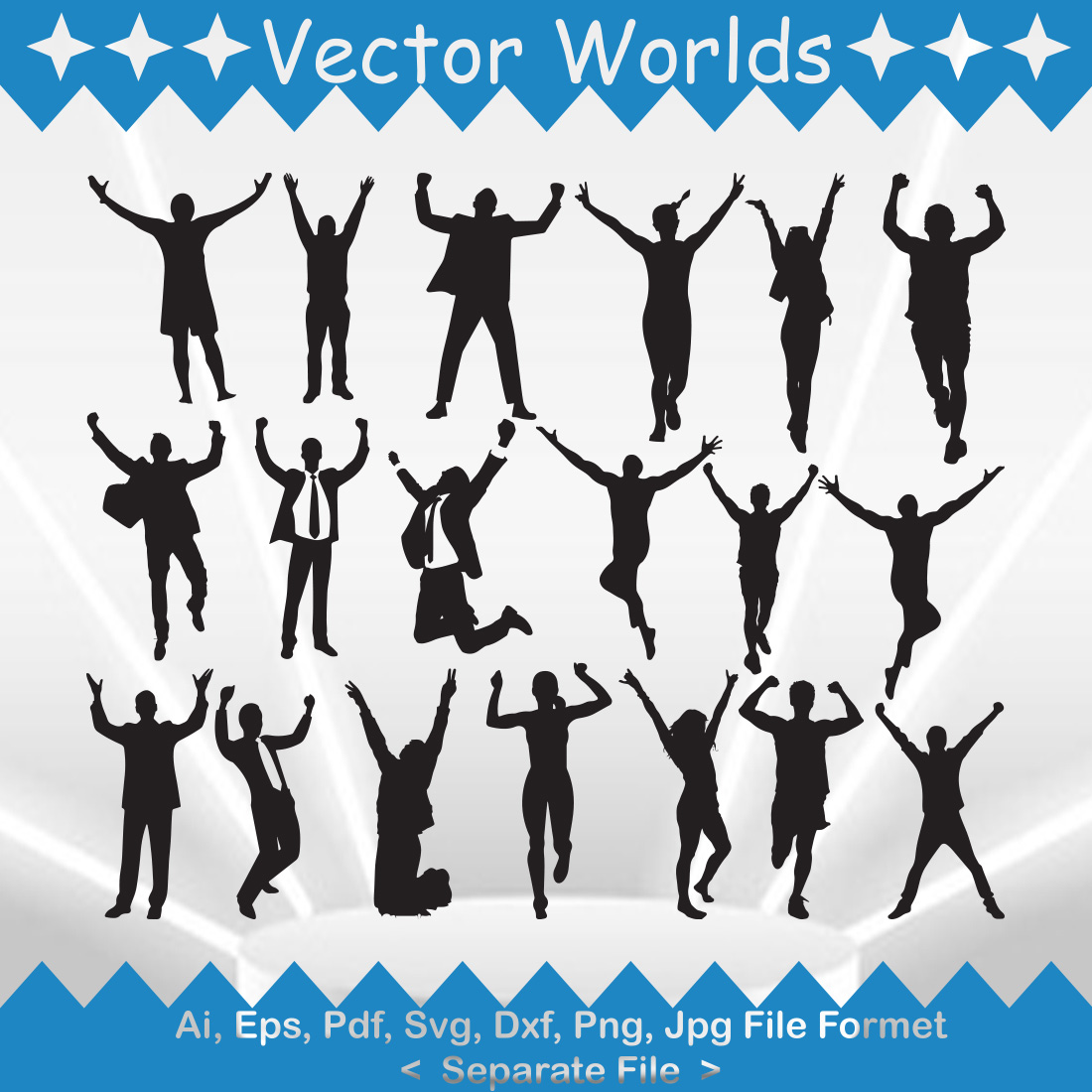 Winning Man SVG Vector Design cover image.