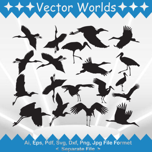 Stork SVG Vector Design cover image.