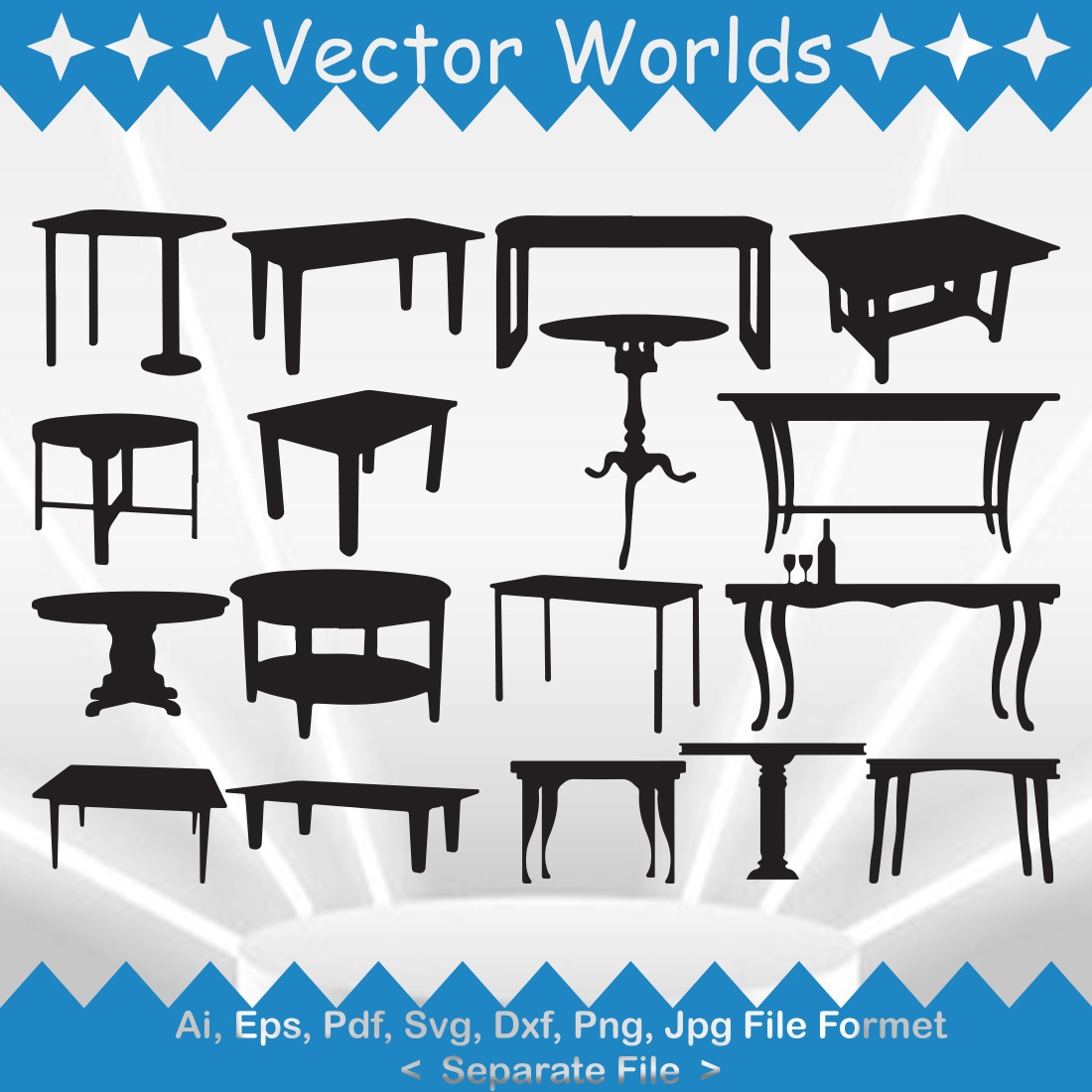 Tables SVG Vector Design preview image.